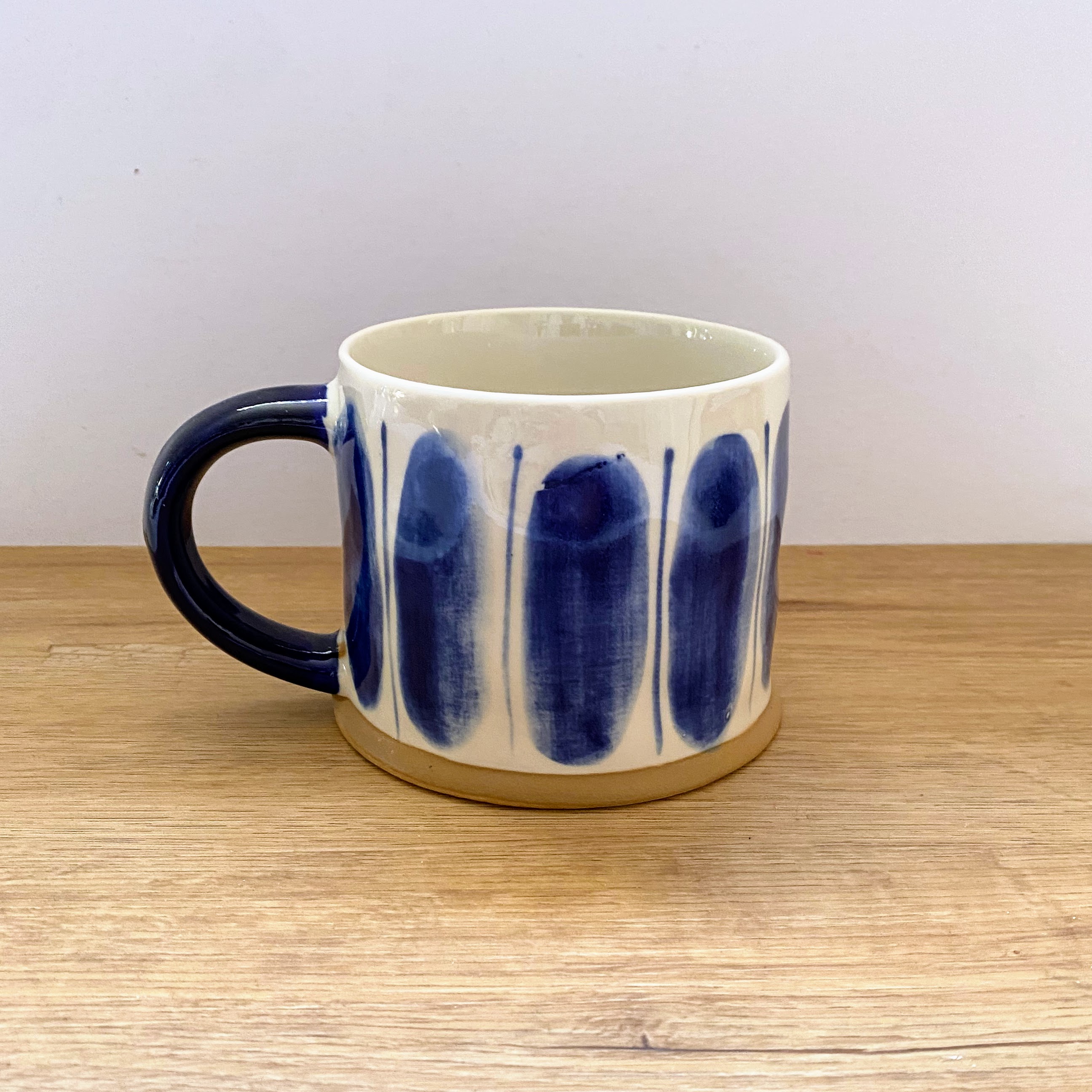 Linora Mug, Blue, Stoneware - Bloomingville image 1