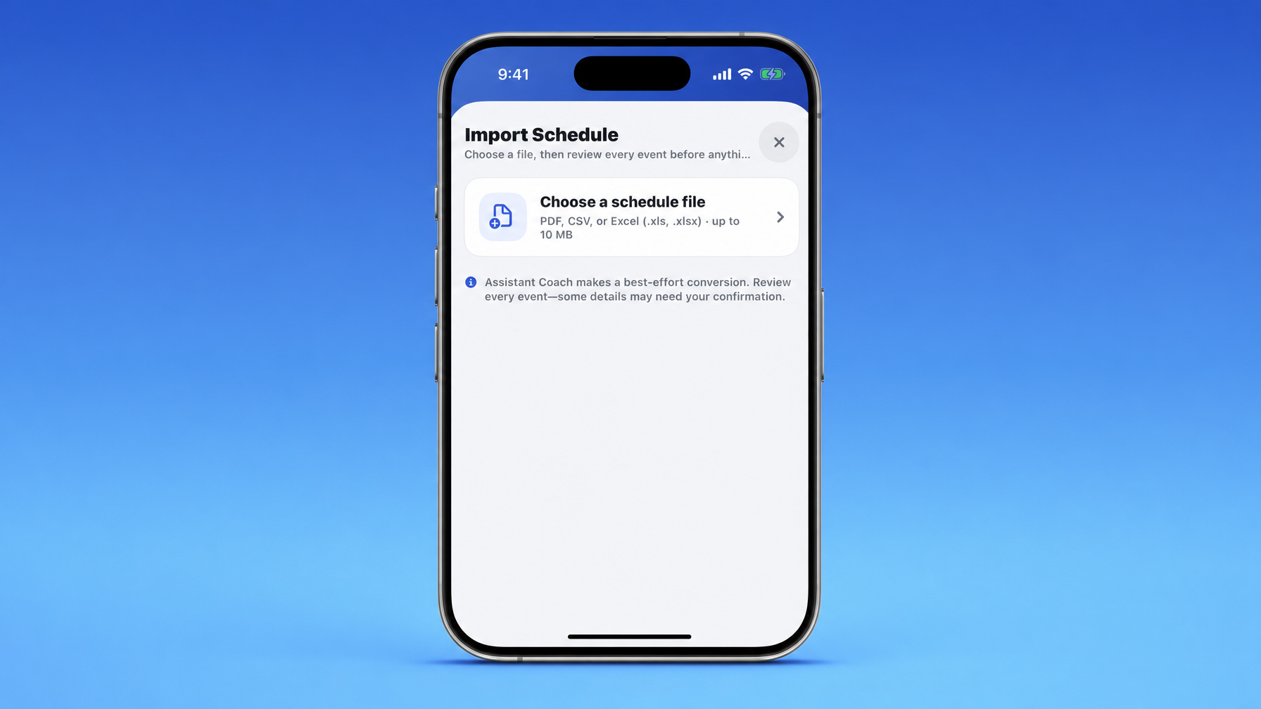 Feature image for AI Schedule Import: Turn Your Season Spreadsheet Into a Live Team Calendar