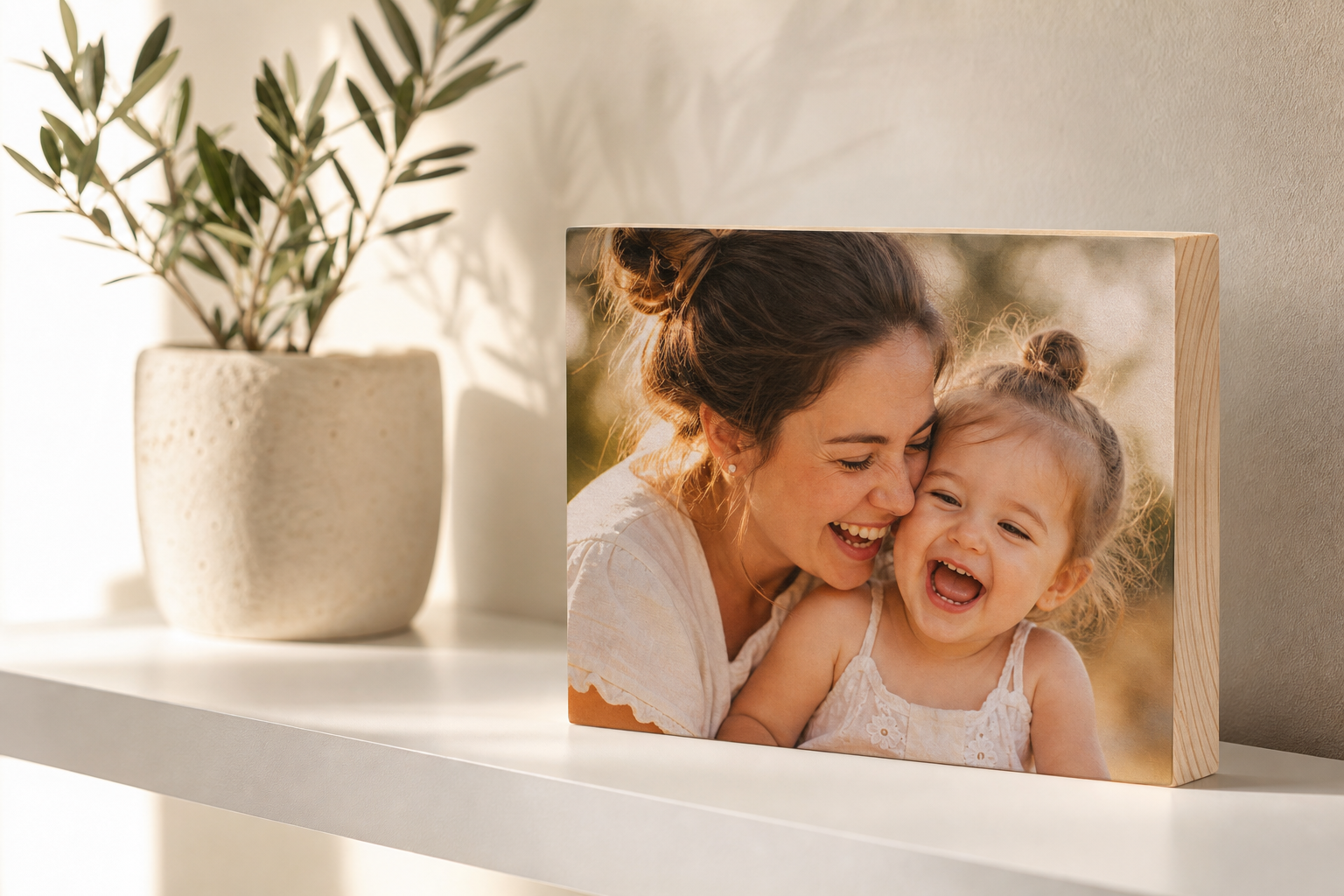 Memory Block — foto op hout