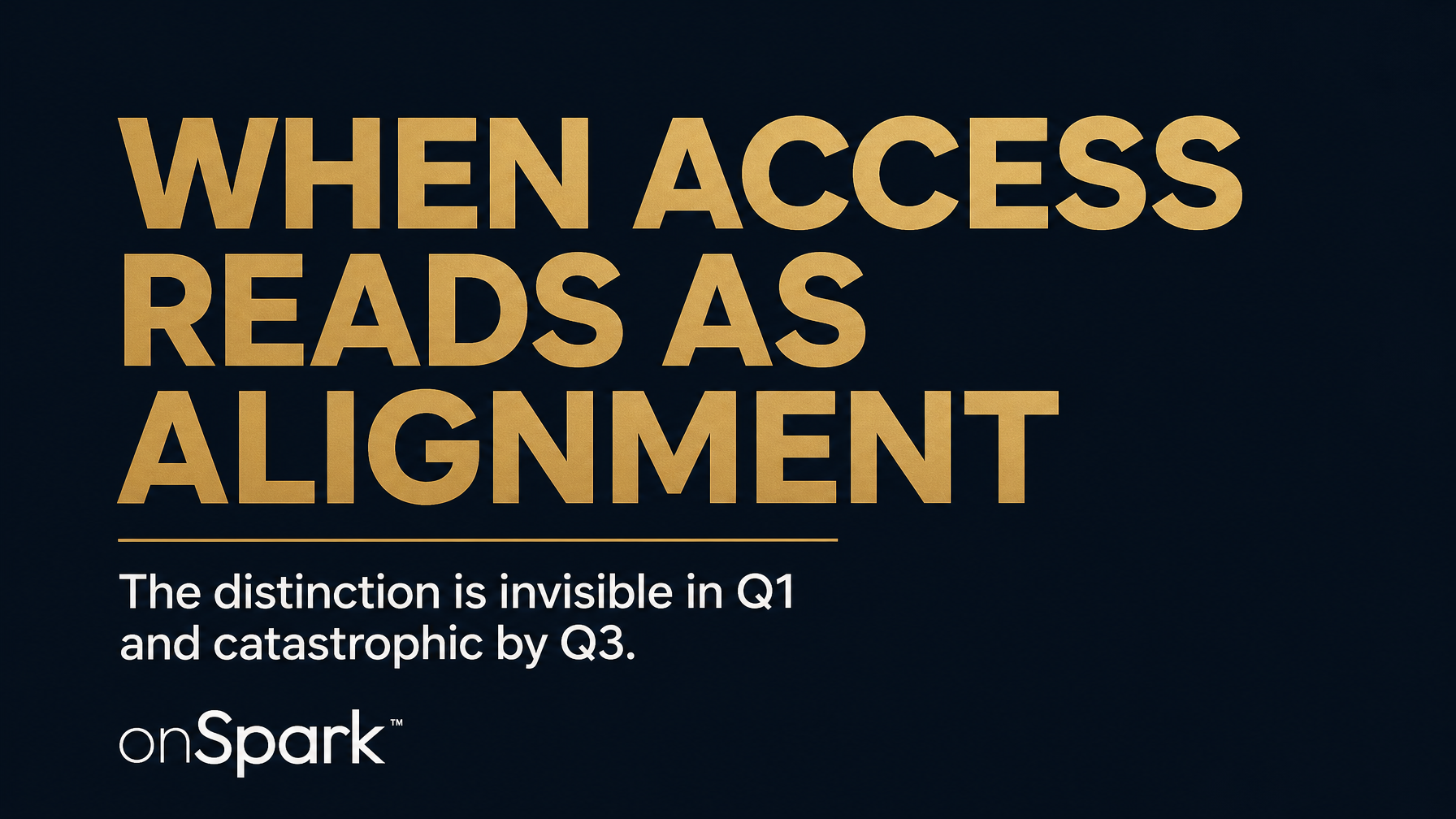 When Access Reads as Alignment