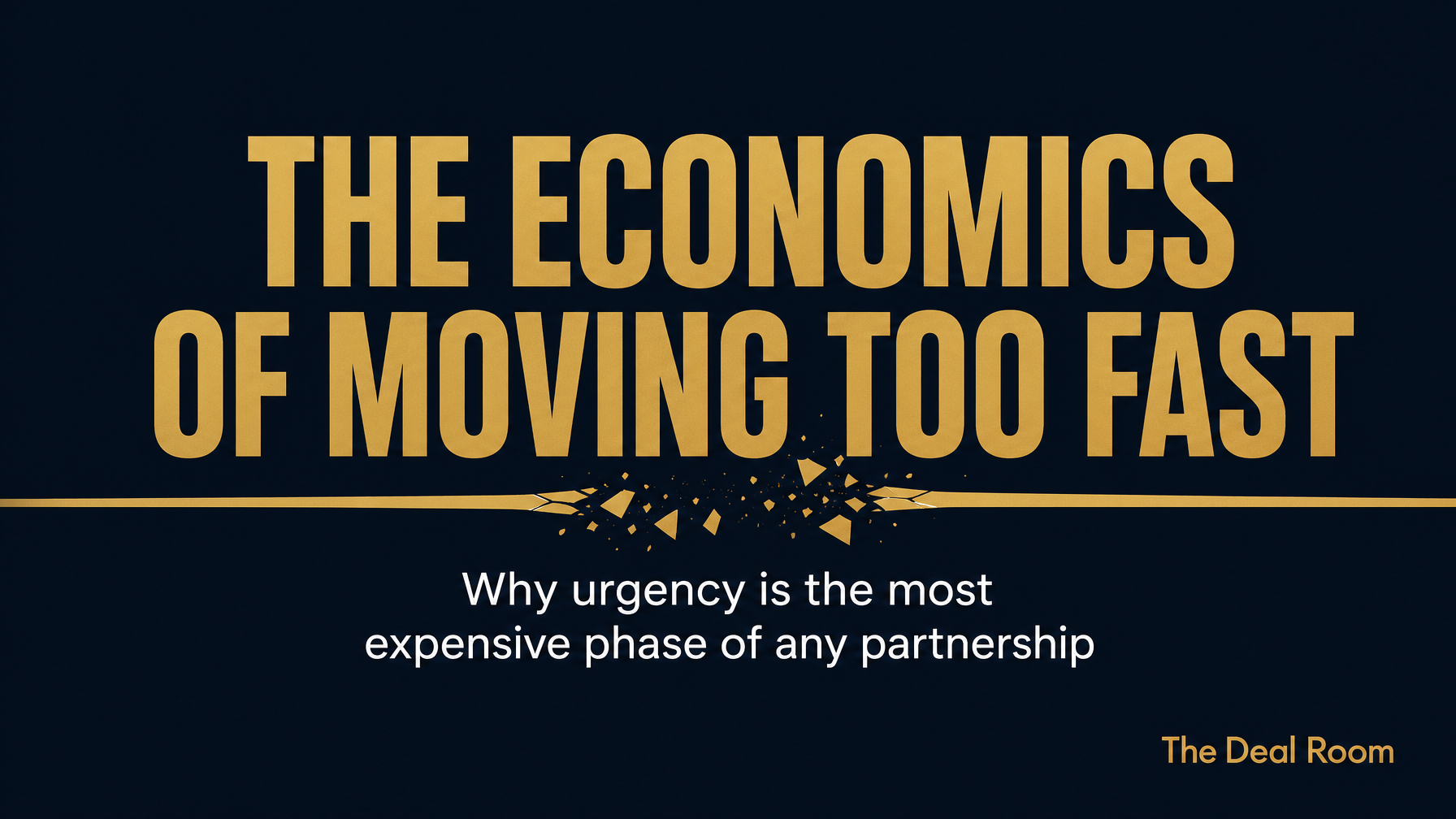 The Economics of Moving Too Fast