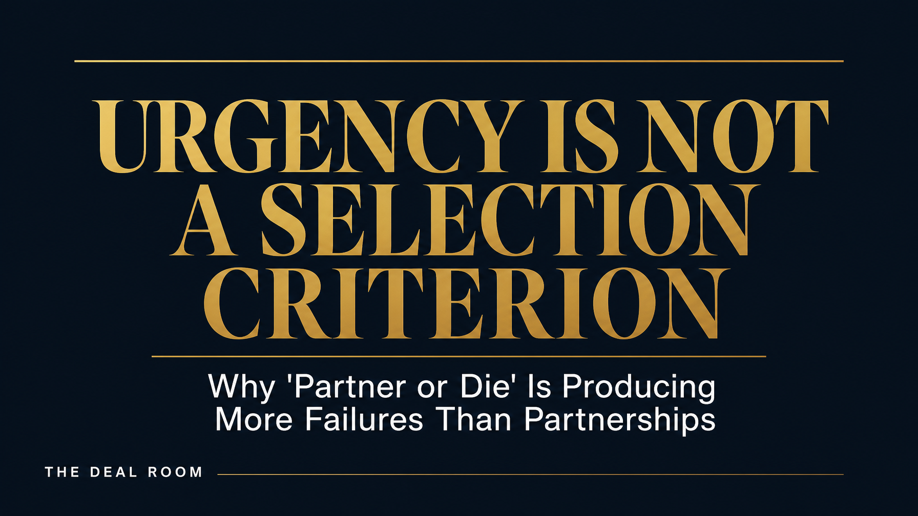 Urgency Is Not a Selection Criterion
