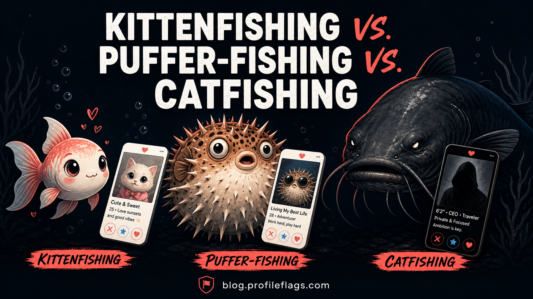 Kittenfishing vs. Puffer-Fishing vs. Catfishing: What's the Difference and Why It Matters