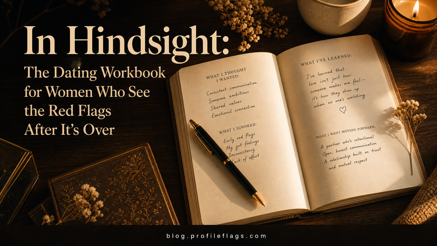 In Hindsight: The Dating Workbook for Women Who See the Red Flags After It's Over