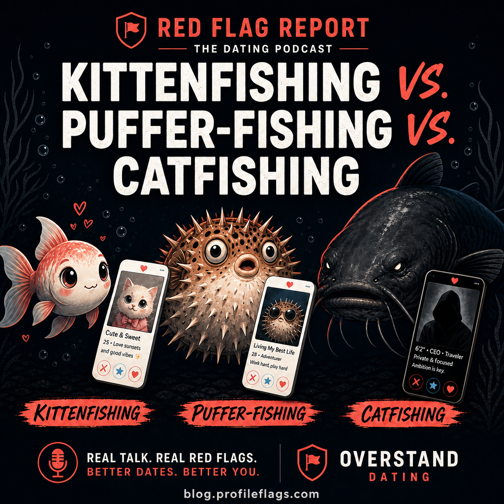 Podcast: Kittenfishing vs. Puffer-Fishing vs. Catfishing — The Three Types of Liars on Dating Apps