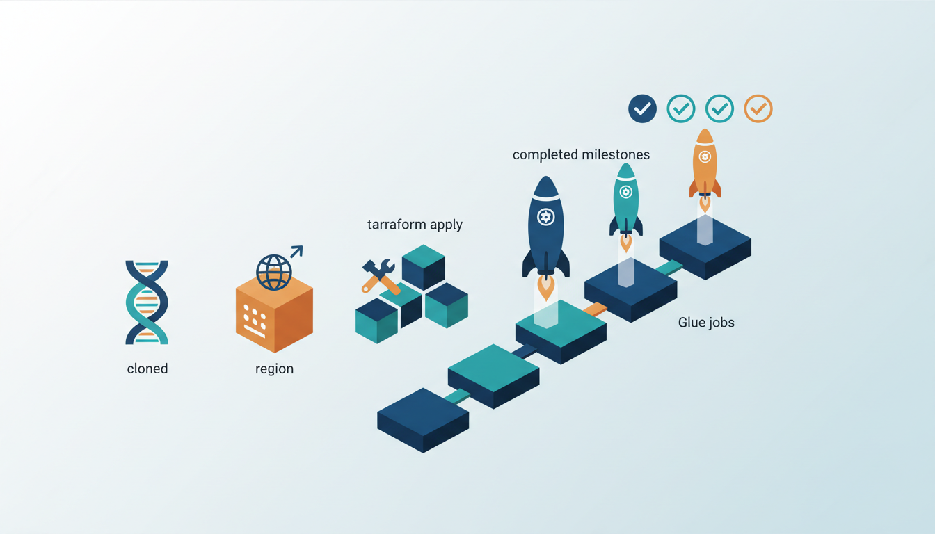Conceptual illustration for Deploying a Validated Data Quality Pipeline with Terraform