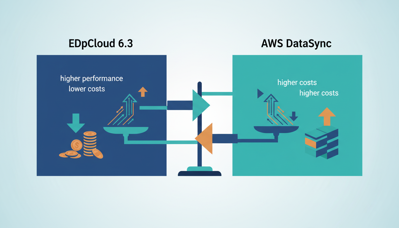 Conceptual illustration for EDpCloud 6.3 Versus Native AWS Tools for Enterprise Data Mov