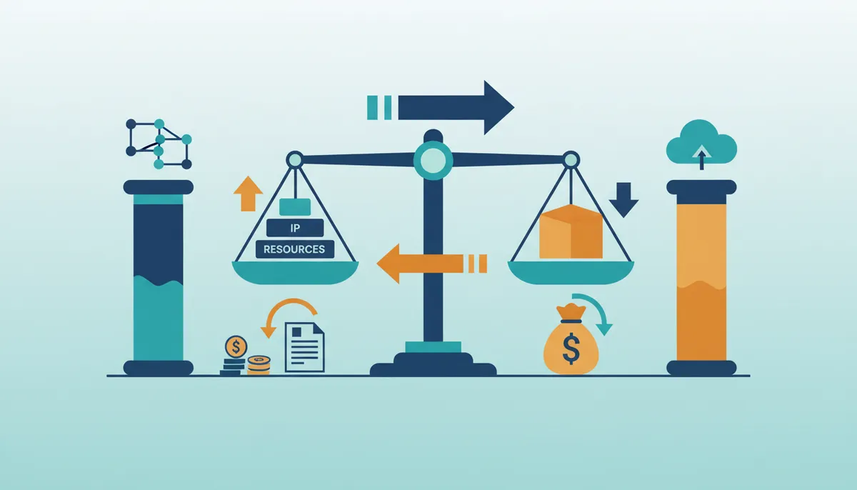 Conceptual illustration for Evaluating LIR Membership Against Alternative Resource Acquisition Models