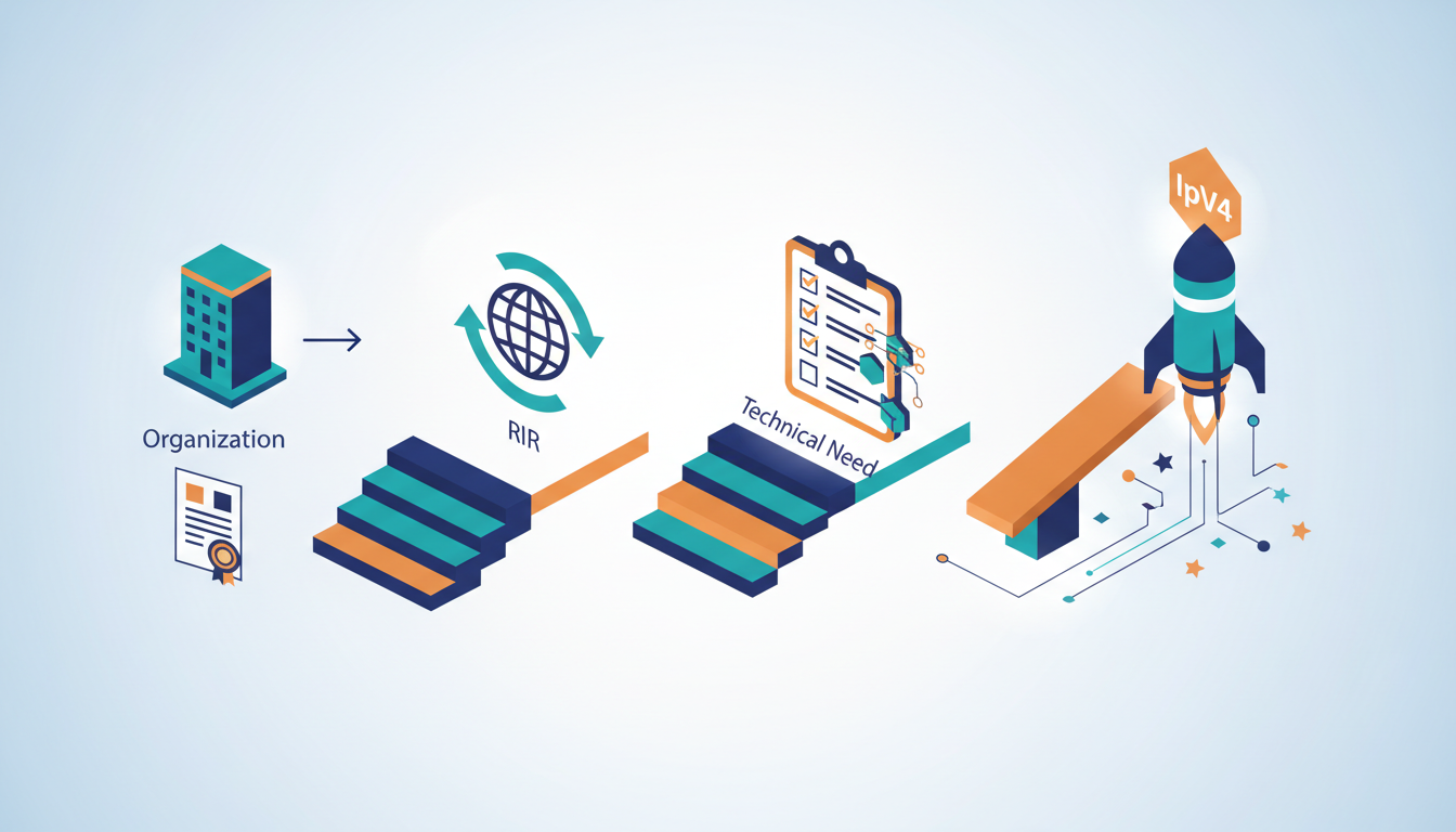 Conceptual illustration for Strategic Steps for Obtaining IP Resources and RIR Membership