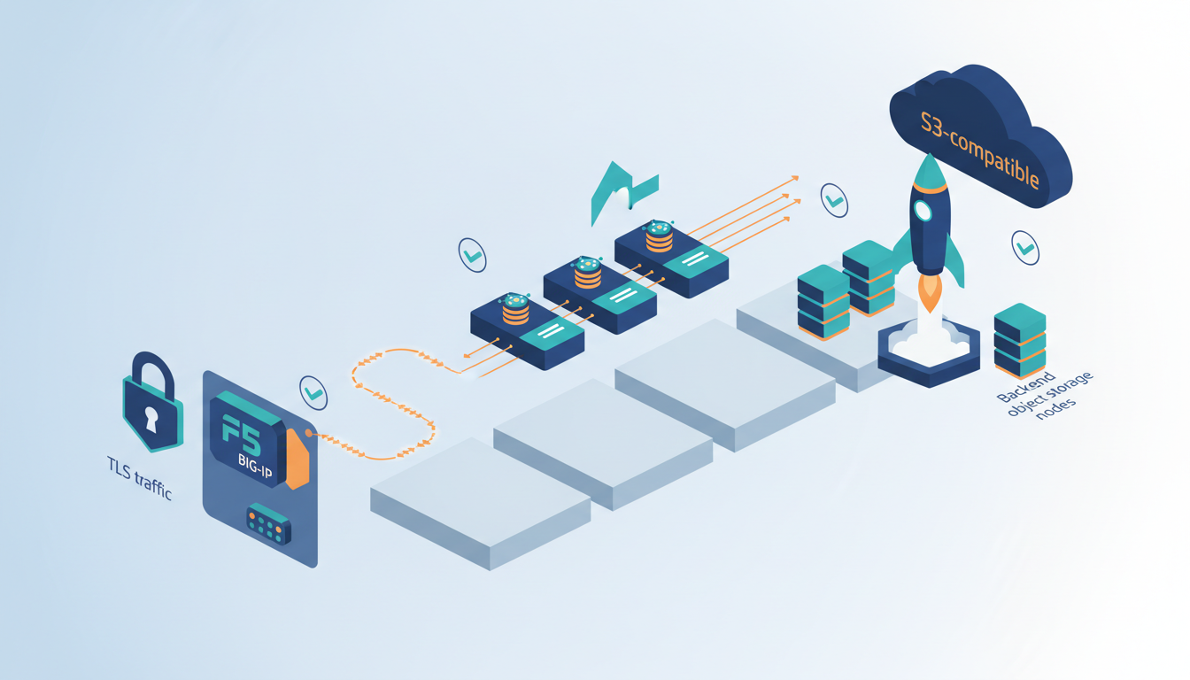 Conceptual illustration for Implementing Secure and Scalable Storage with F5 and S3 Protocols