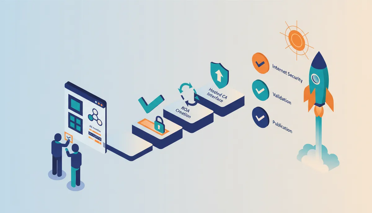 Conceptual illustration for Implementing Route Origin Authorization via the RIPE Dashboard