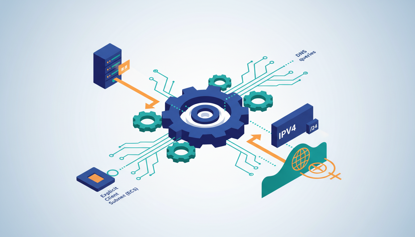 Conceptual illustration for Inside the Mechanics of Explicit Client Subnet and Geolocati