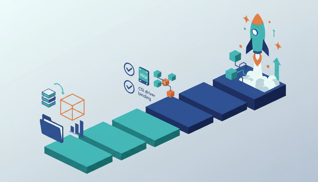 Conceptual illustration for Implementing Persistent Storage Solutions via CSI and Native
