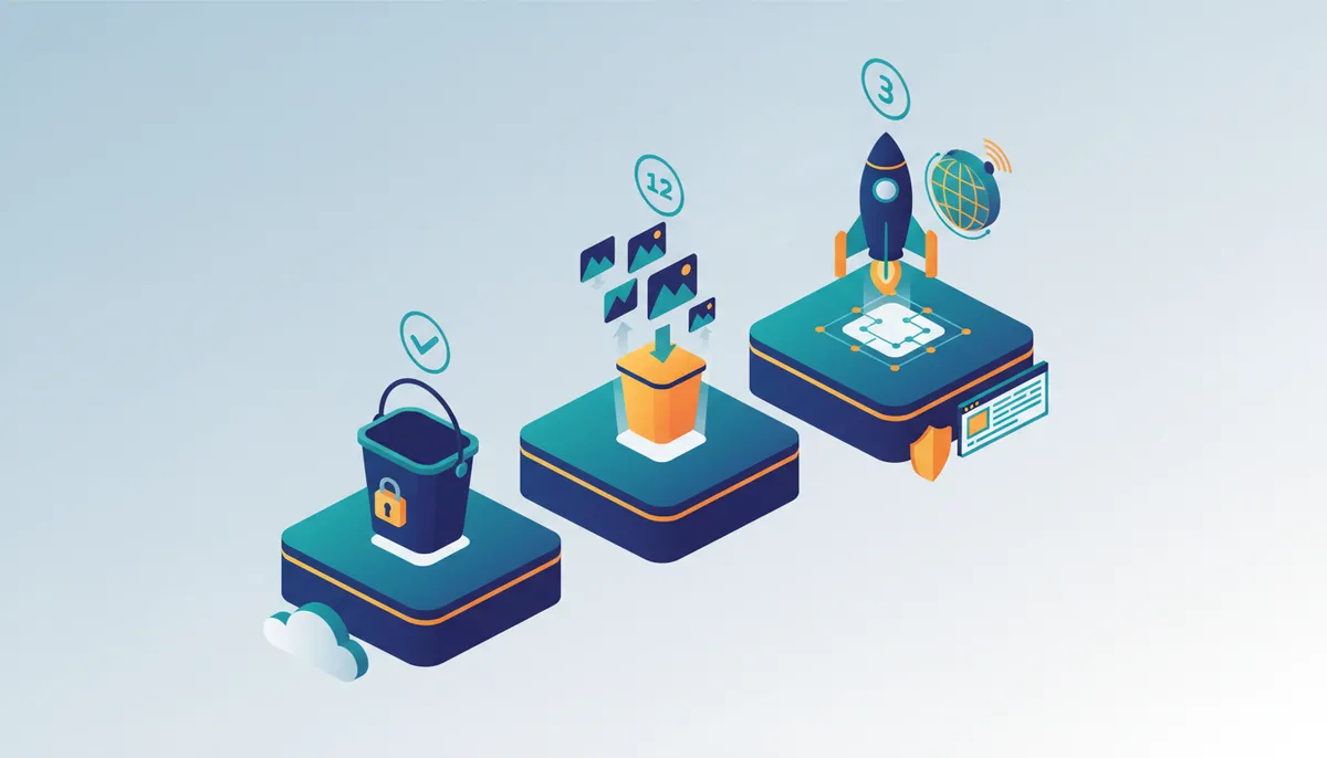 Conceptual illustration for Step-by-Step Implementation of an S3 and CloudFront Image Hosting Pipeline