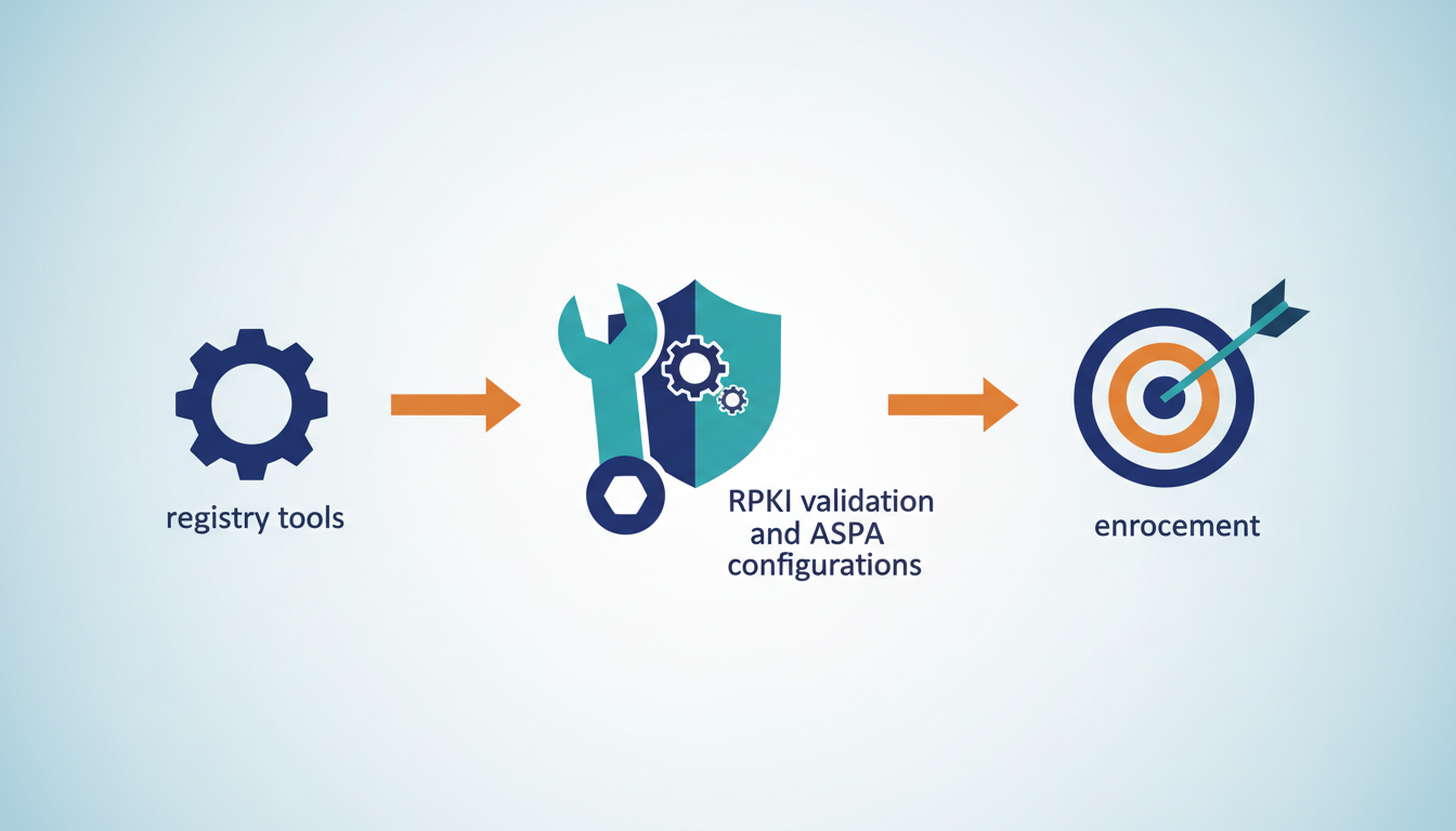 Conceptual illustration for Operational Best Practices for Sustained Routing Security
