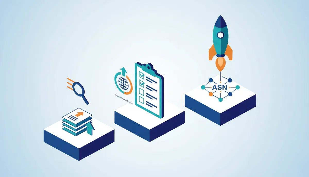 Conceptual illustration for Executing the ASN Request Process Through Area-based Internet Registries