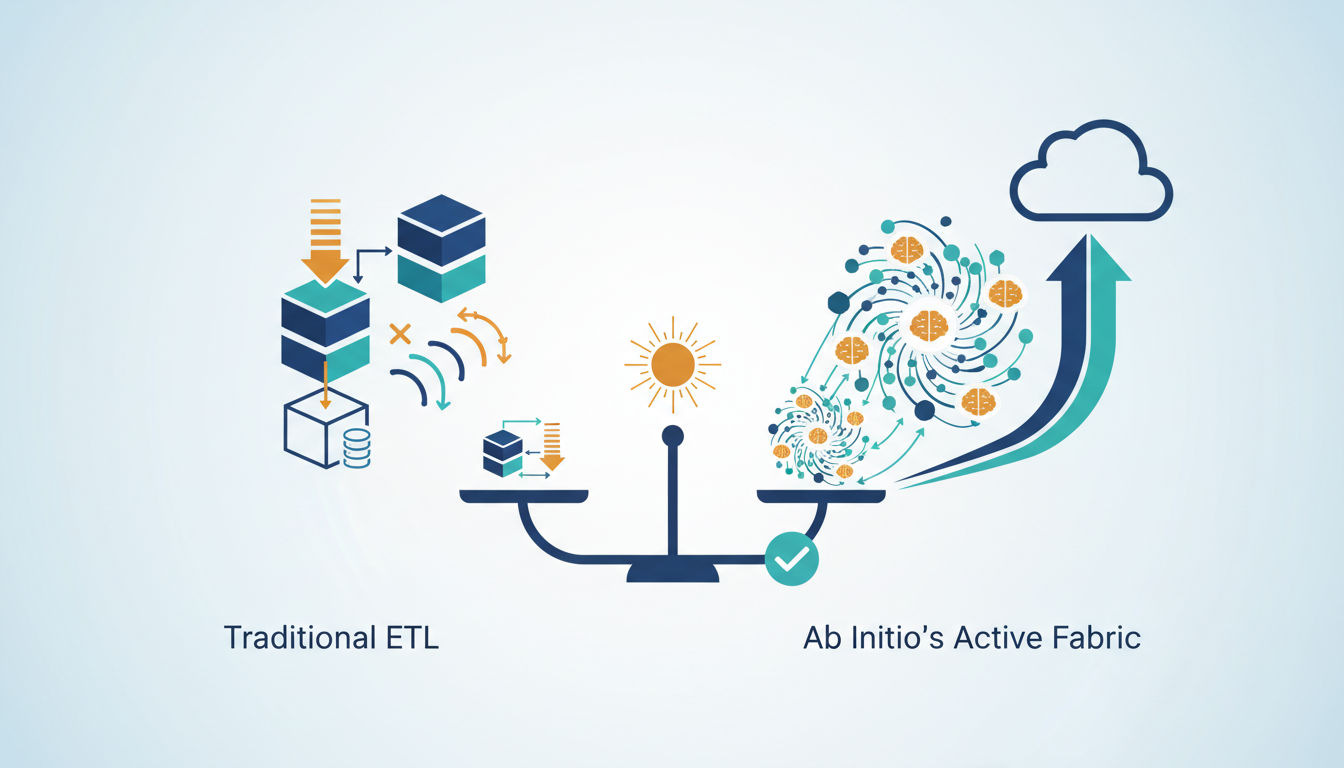 Conceptual illustration for Comparing Ab Initio's Active Fabric Against Traditional ETL 