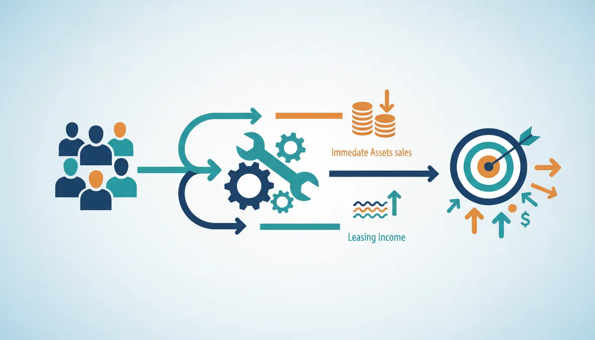 Conceptual illustration for Commercial Pathways for Optimizing IP Asset Utilization