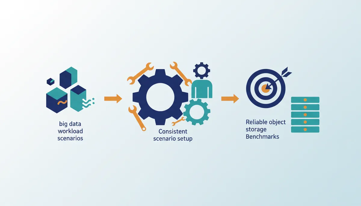 Conceptual illustration for Executing Reliable Object Storage Benchmarks for Big Data Workloads