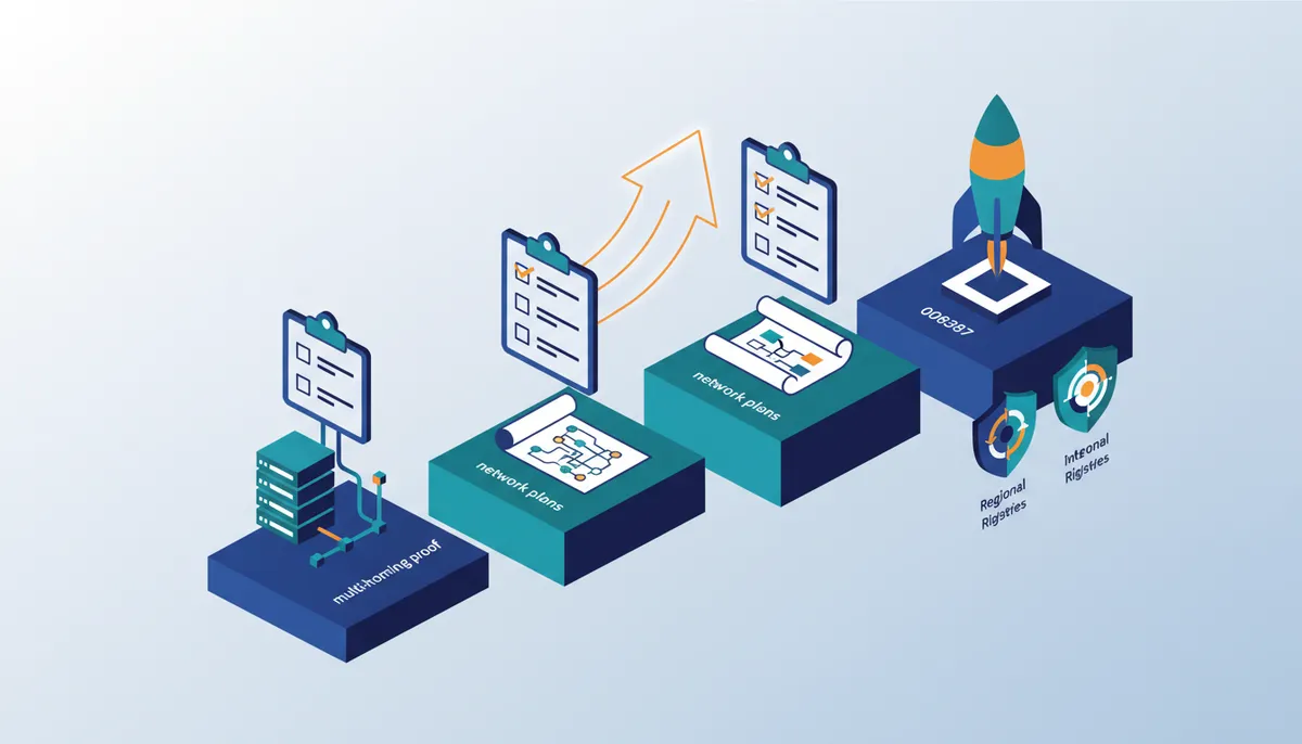 Conceptual illustration for Executing the ASN Allocation Process Through Regional Internet Registries