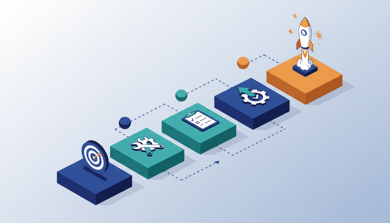 Conceptual illustration for Executing a Five-Step Plan to Deploy Automated Content Workflows