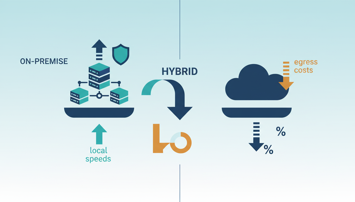 Conceptual illustration for Hybrid Cloud-Edge Workflows Outperform Traditional Cloud-Onl