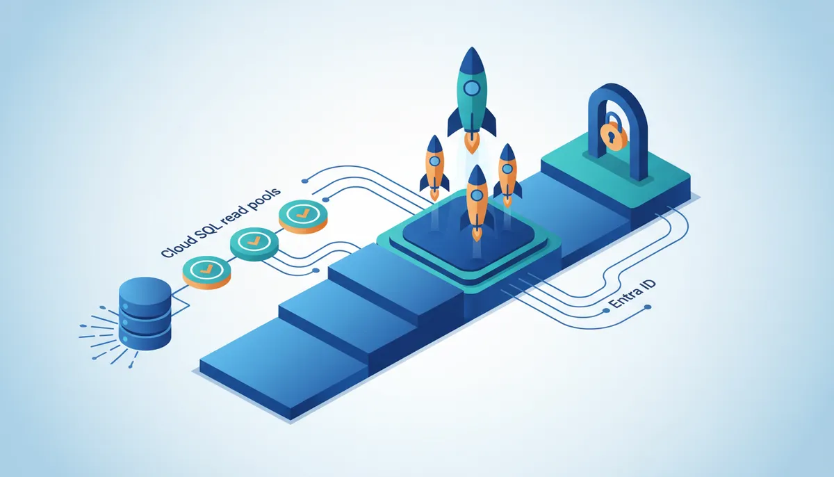 Conceptual illustration for Implementing Scalable Read Pools and Secure Identity Integration for Cloud SQL
