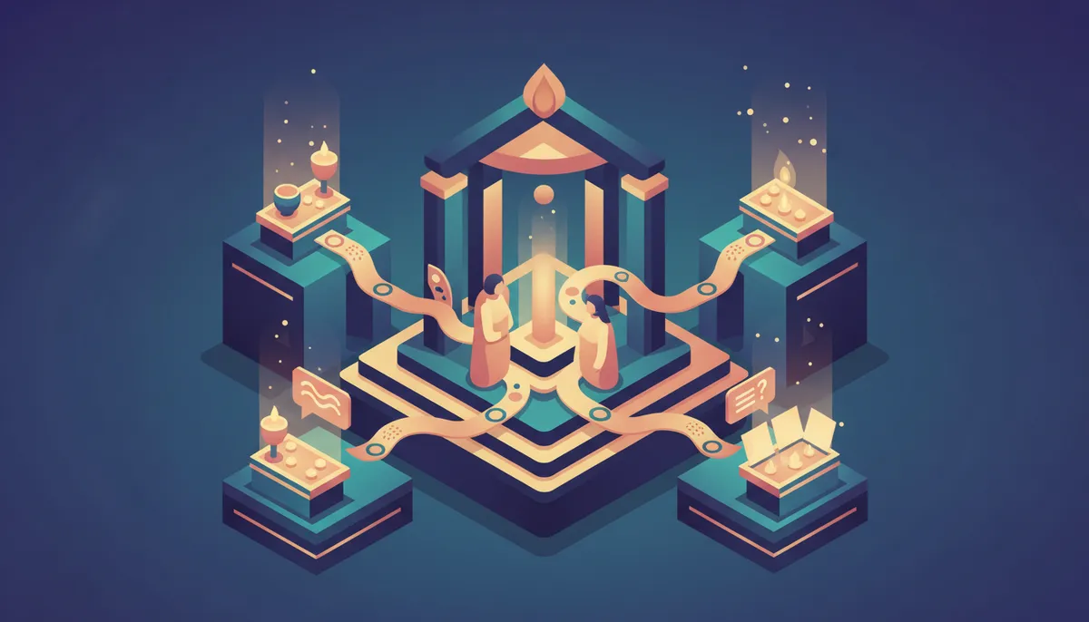 Conceptual illustration for Implementing Erotic Rituals and Communication Prompts for Couples