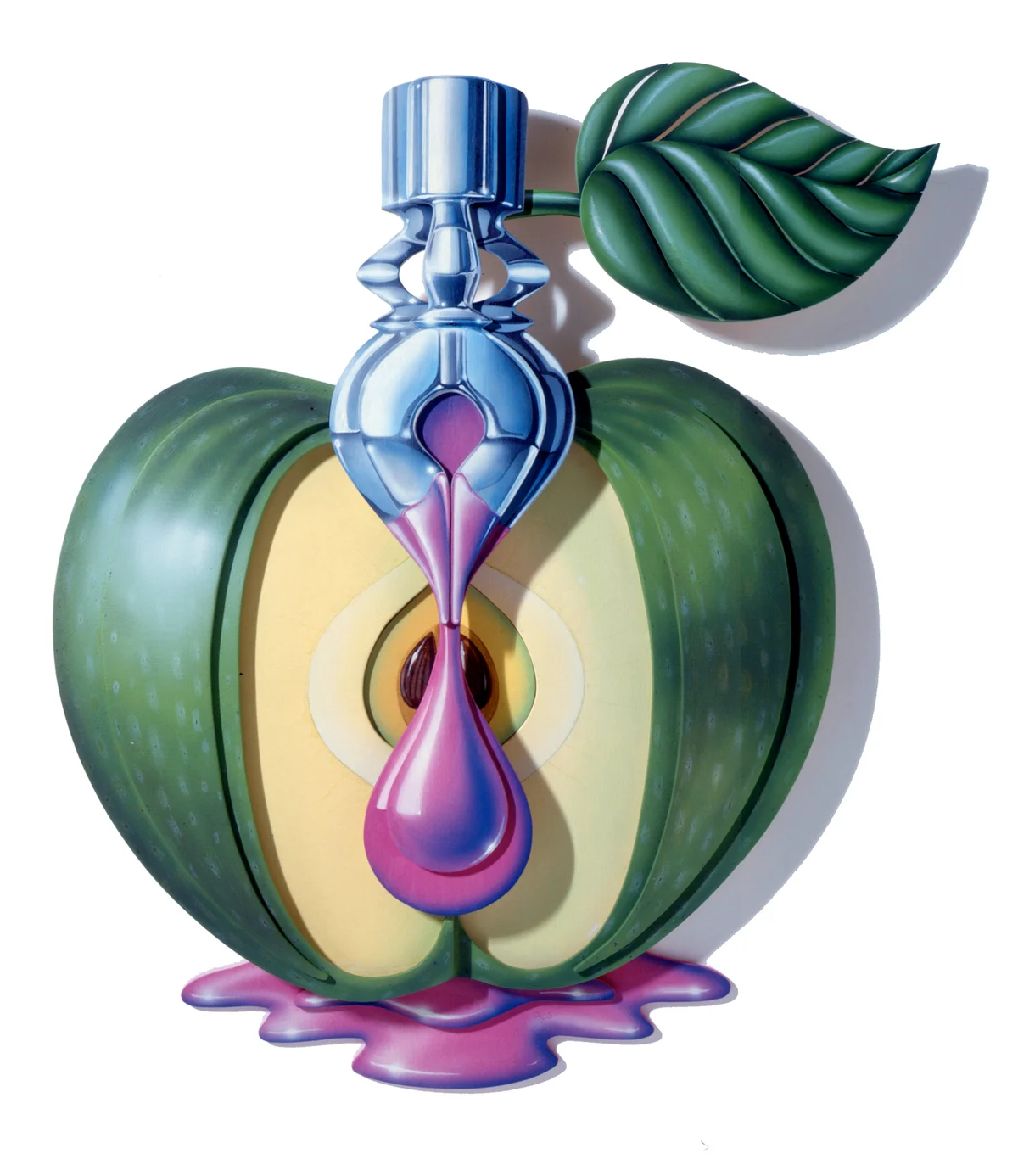 Mela - Illustrazione grafica di Enzo Mombrini illustratore artista per Frutta e Natura