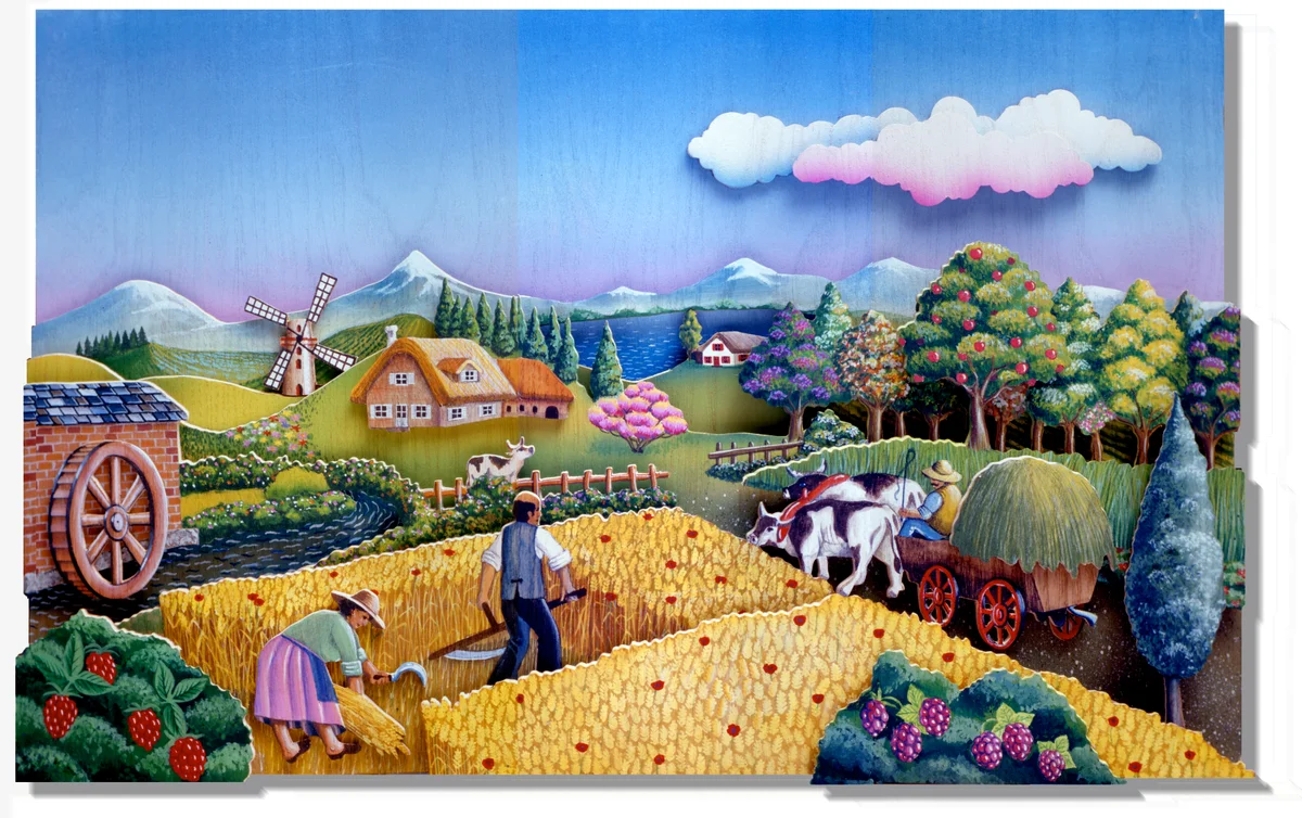 Mulino Bianco - Illustrazione grafica di Enzo Mombrini illustratore artista per Mulino Bianco