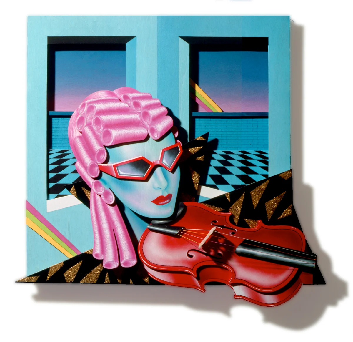 Rondò Violino - Illustrazione grafica di Enzo Mombrini illustratore artista per Cultura e Musica