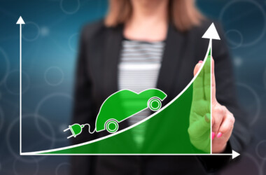 Adobe Stock 224134269 EV Growth Graph Green