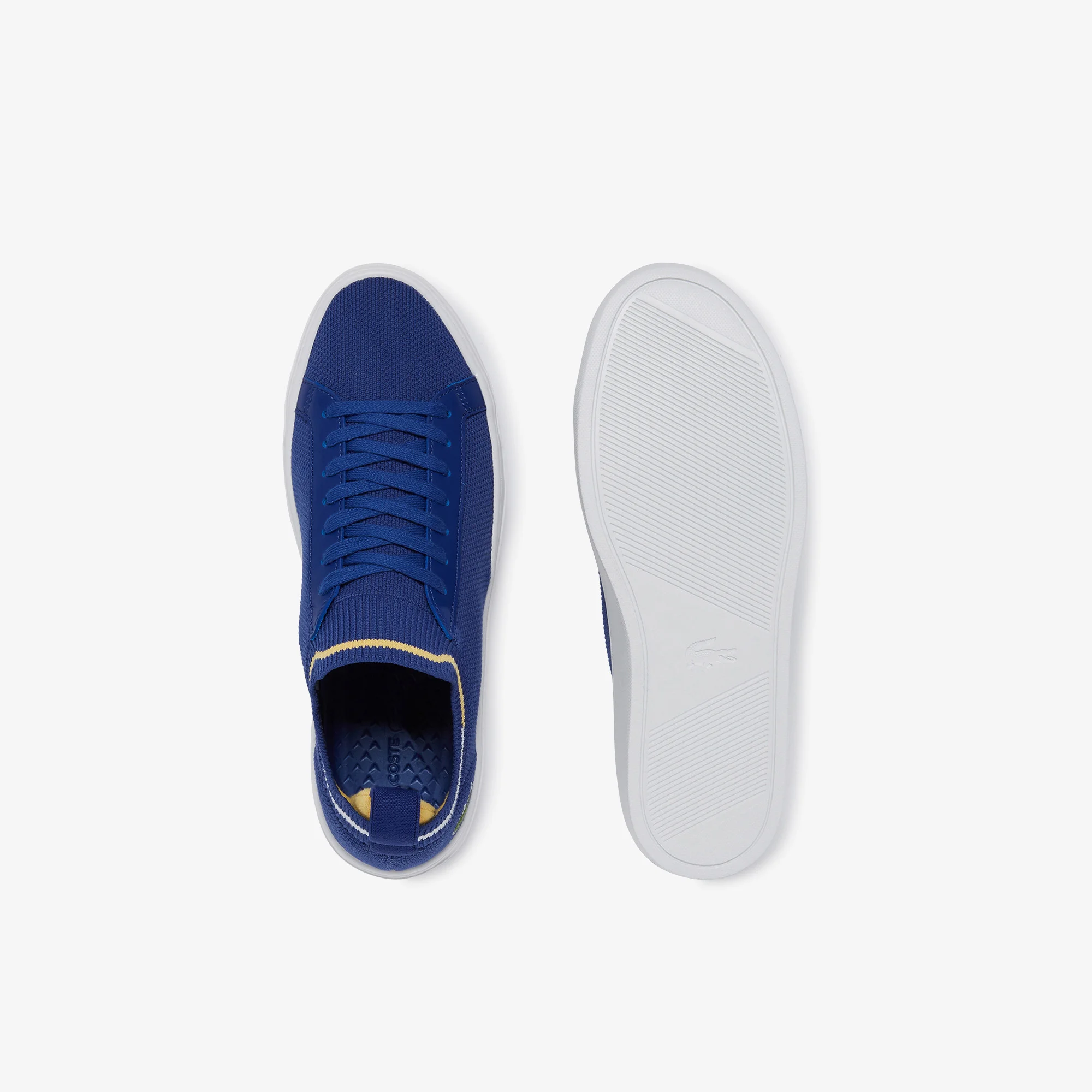 Men s La Piquee Textile Contrast Collar Trainers LACOSTE VN