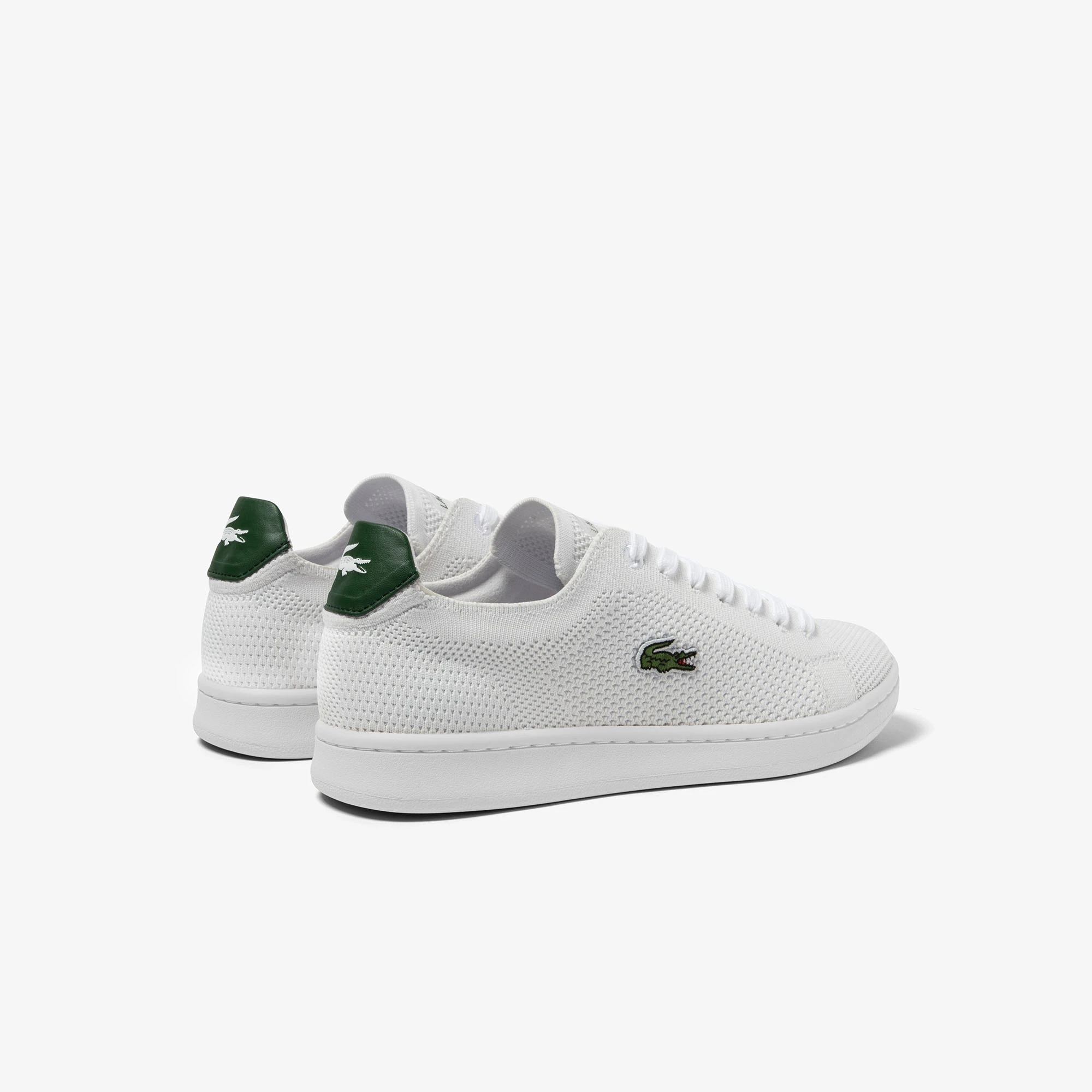 Women s Lacoste Carnaby Pique Textile Heel Pop Trainers LACOSTE VN