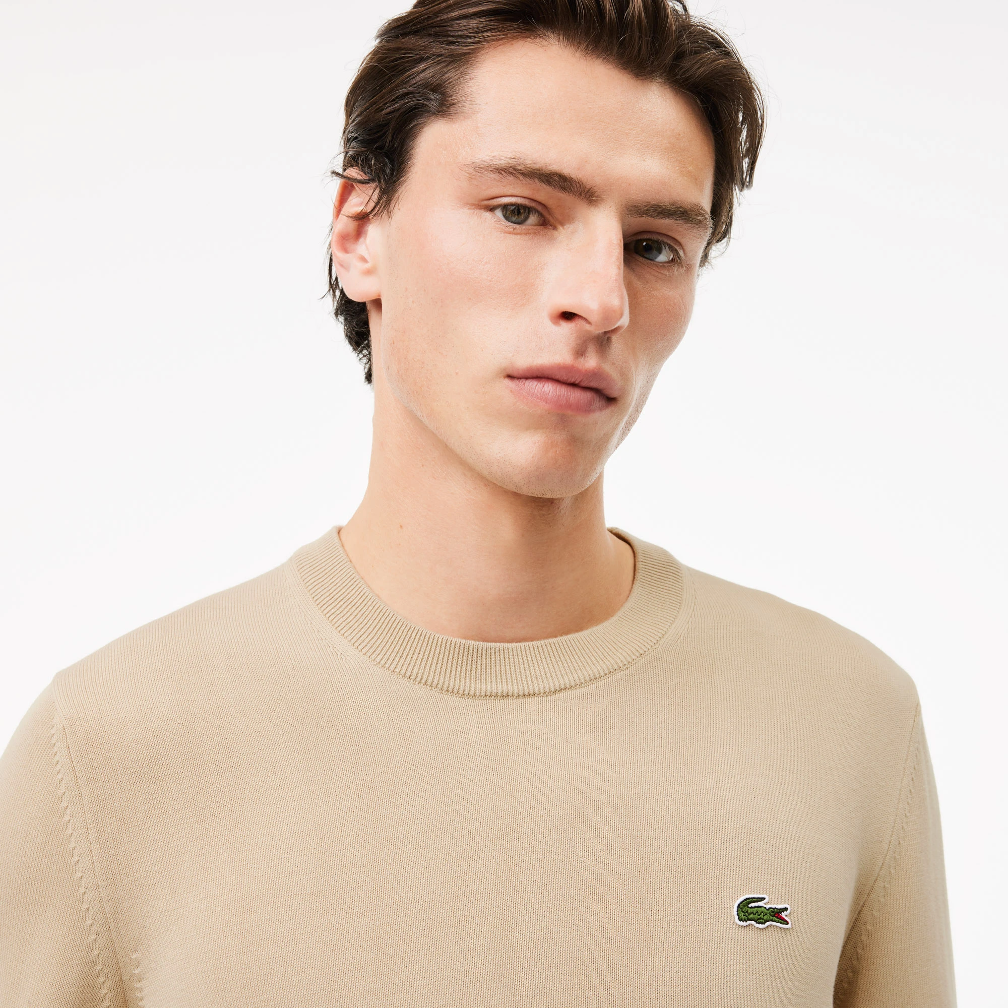 Monochrome Crew Neck Cotton Sweater