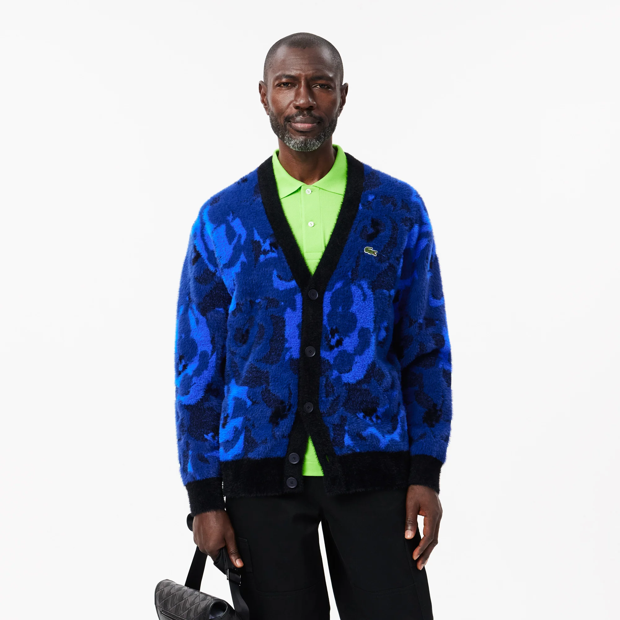 Jacquard cardigan mens hotsell