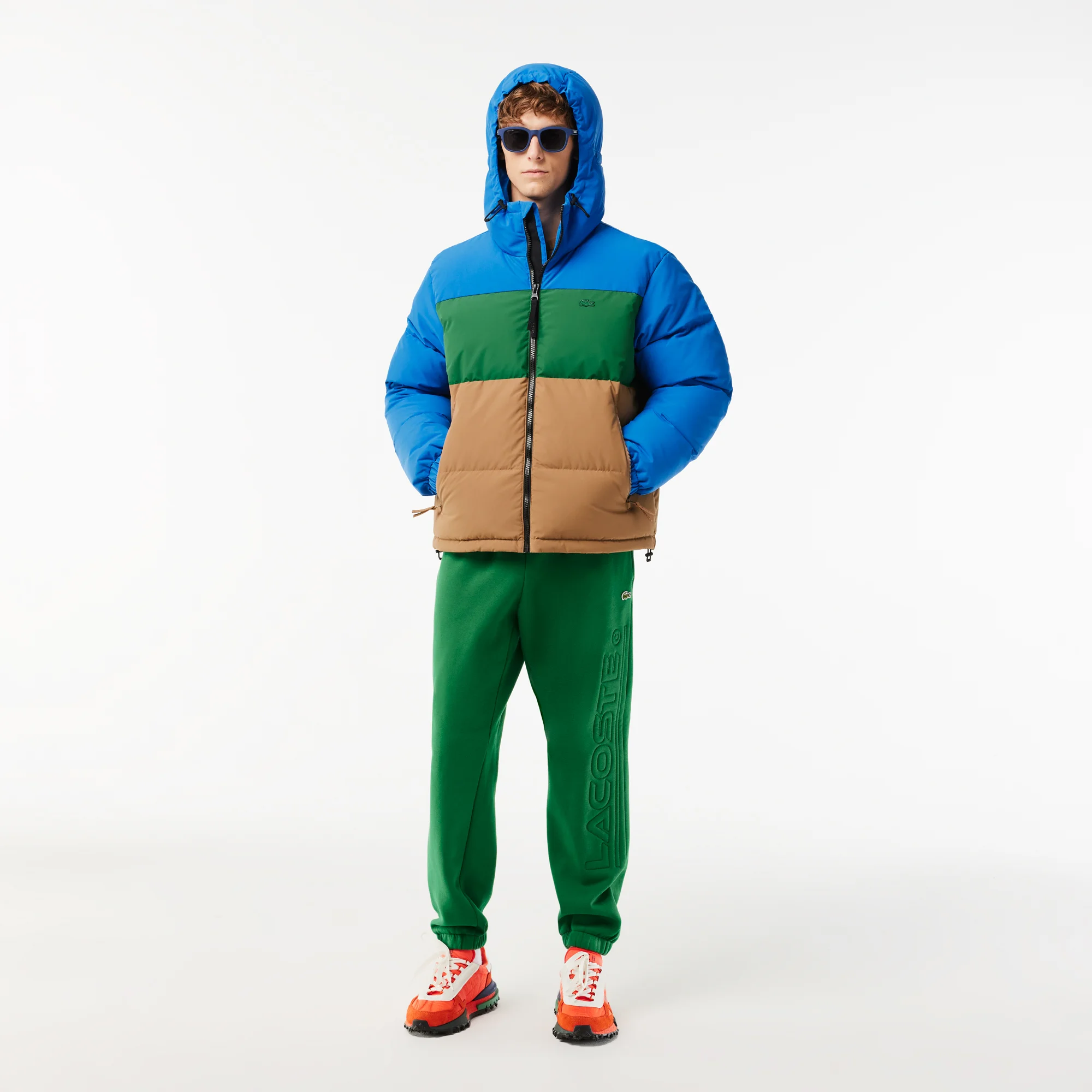 Hooded Colourblock Down Jacket