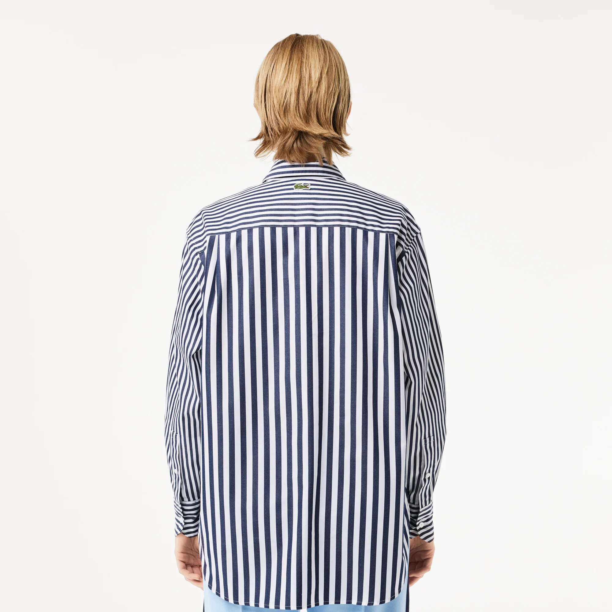 Striped cotton poplin shirt