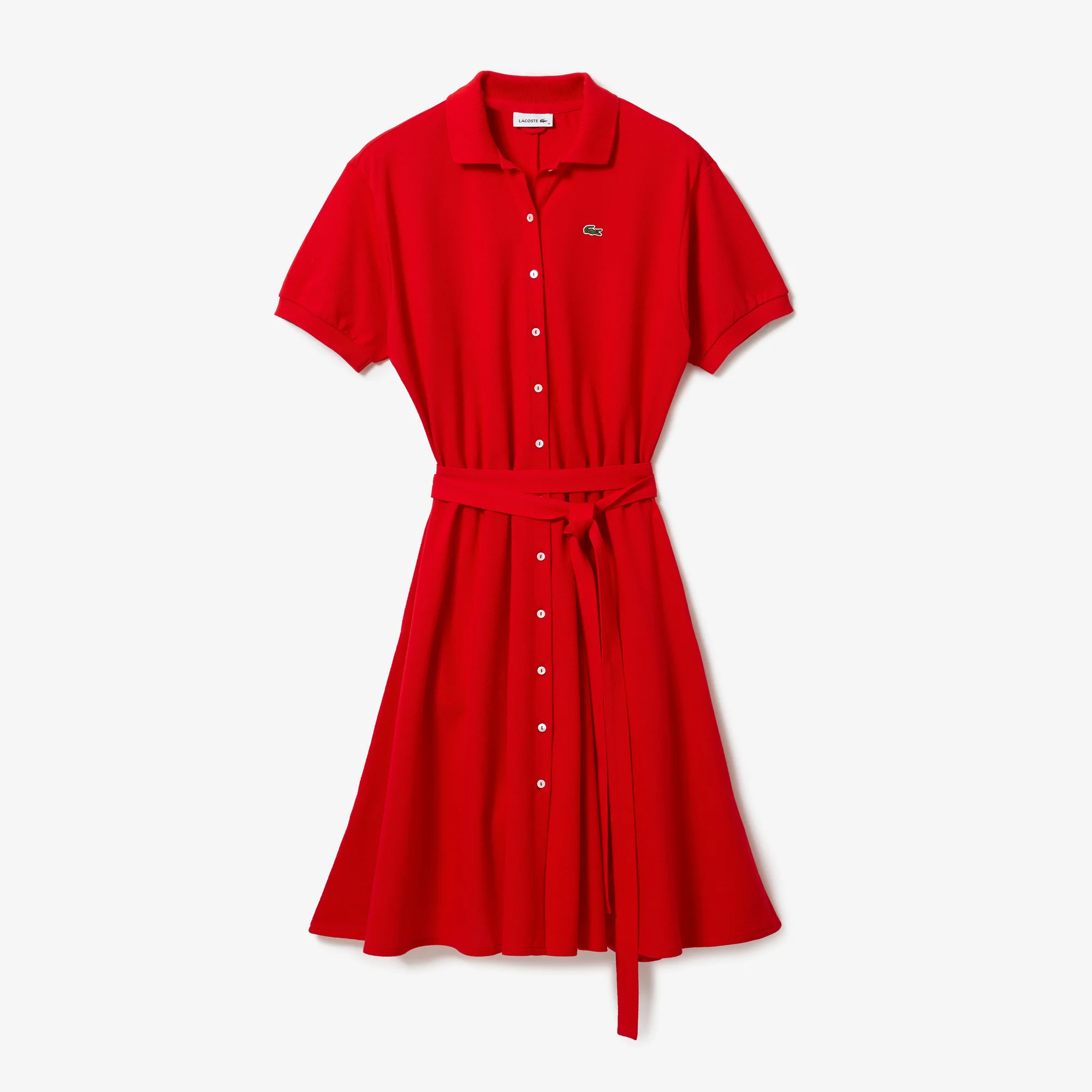 Women s Cotton Pique Belted Polo Dress