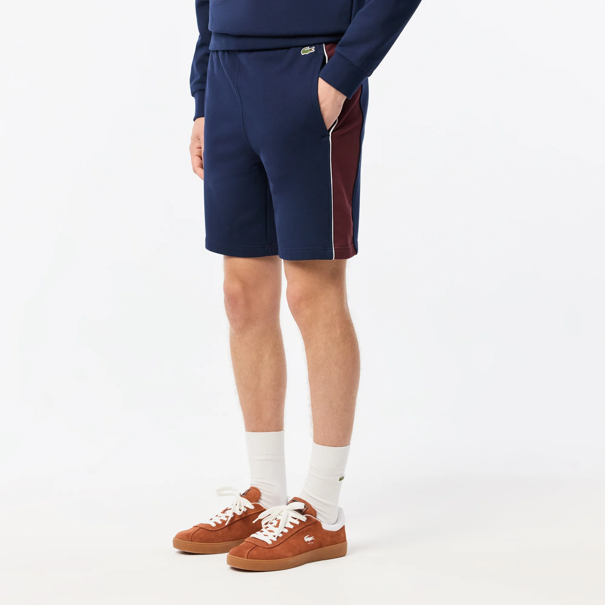 Regular Fit Colourblock Fleece Shorts