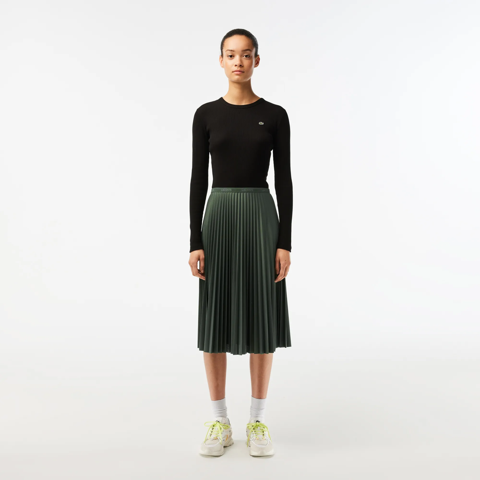 Chân váy xếp ly dáng dài màu cam CV04-17 | Thời trang công sở K&K Fashion