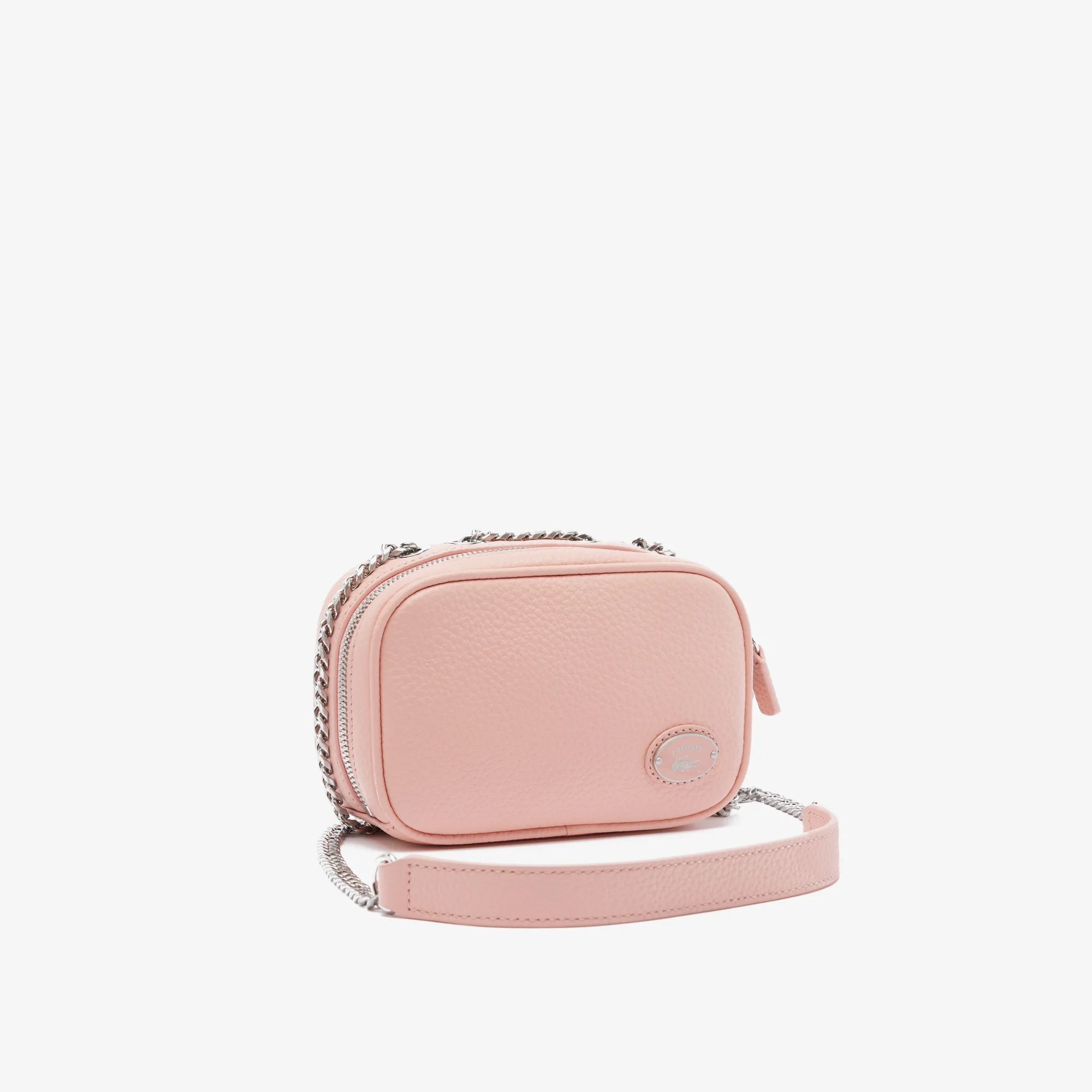Women s Lacoste Top Grain Leather Square Shoulder Bag LACOSTE VN