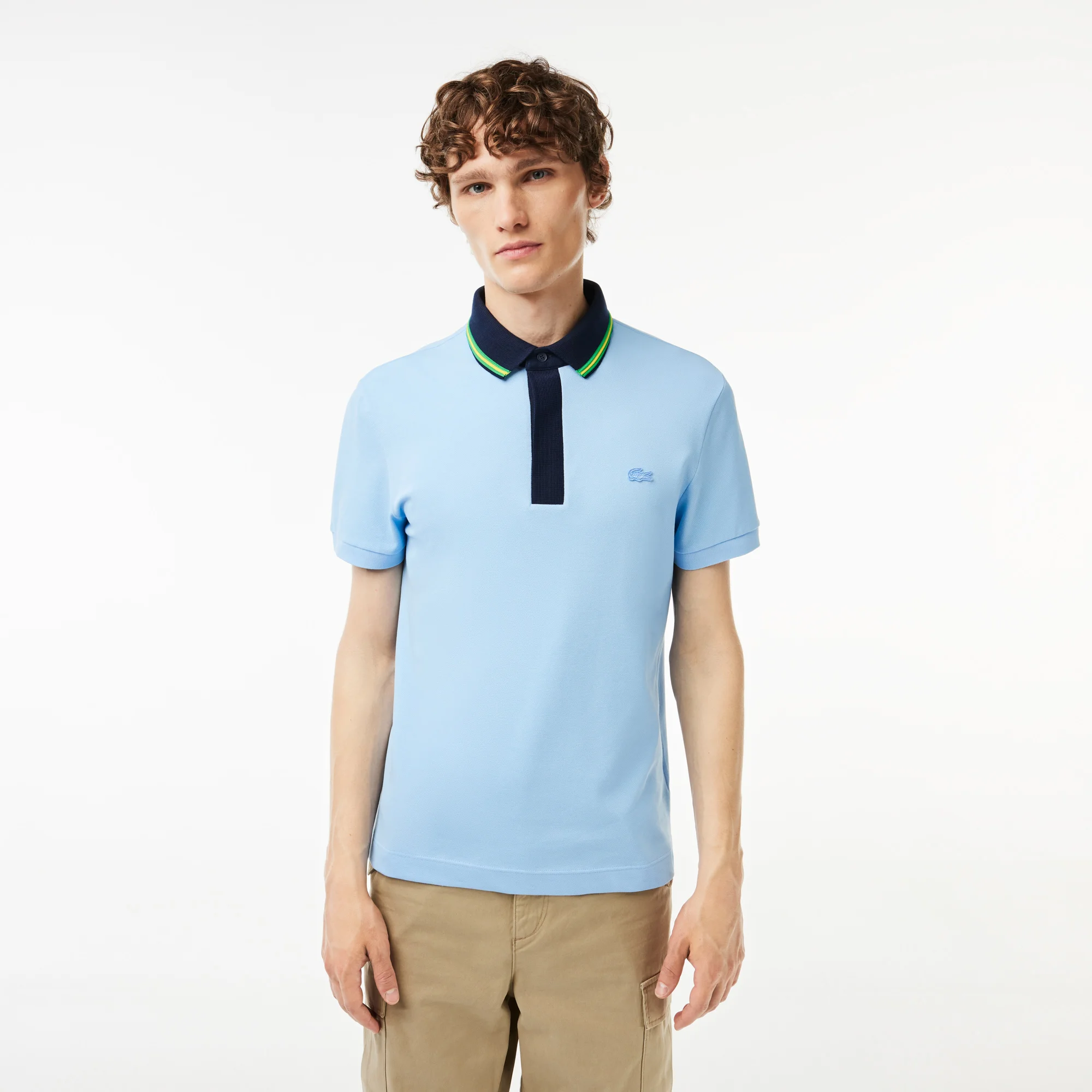 Smart Paris Contrast Collar Pique Polo Shirt