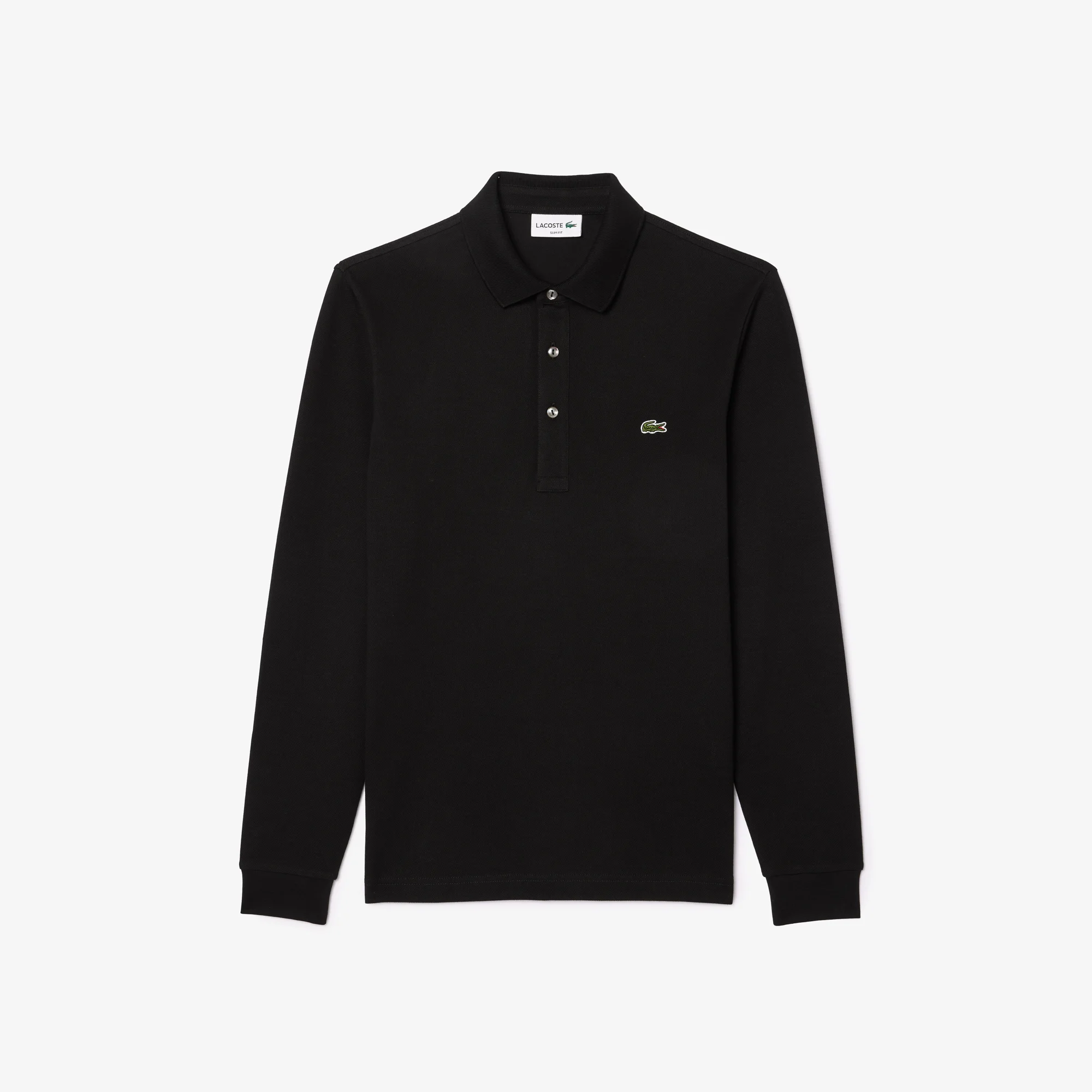 Slim Fit Long Sleeved Stretch Polo Shirt