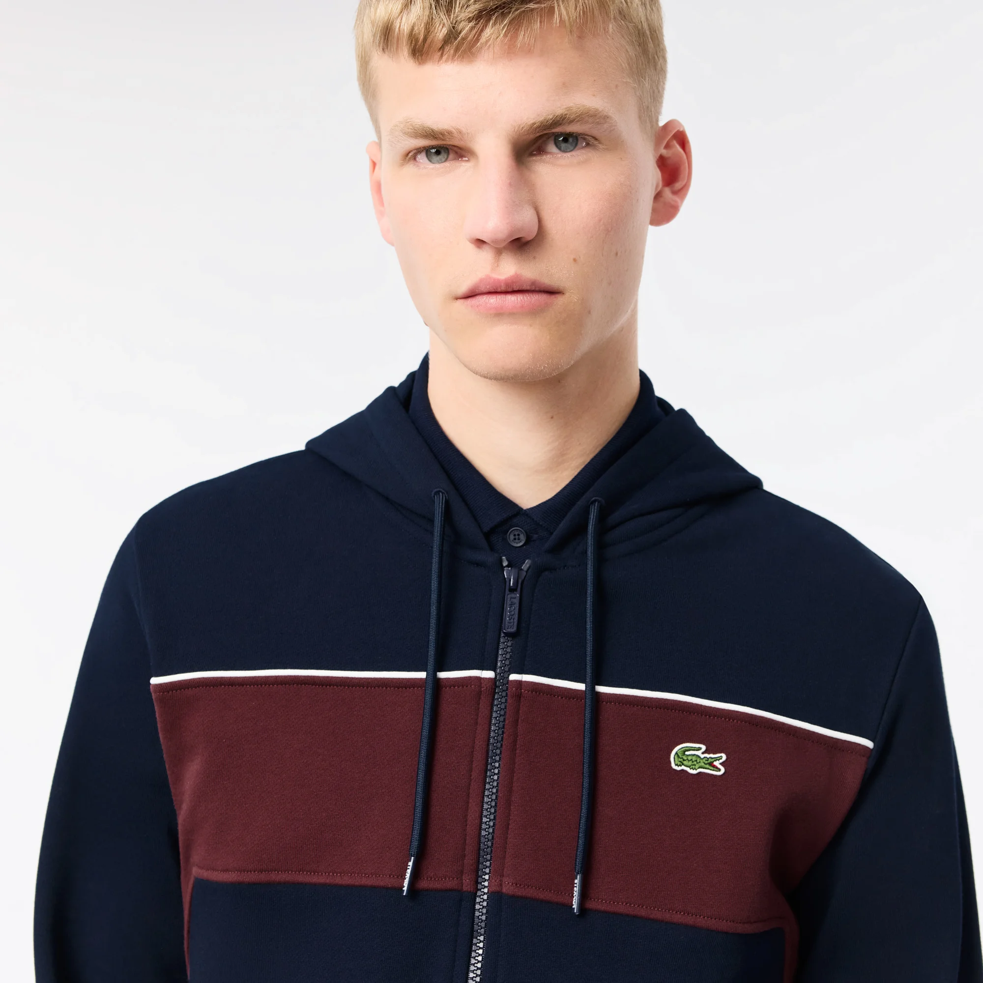 Lacoste colour block hoodie outlet