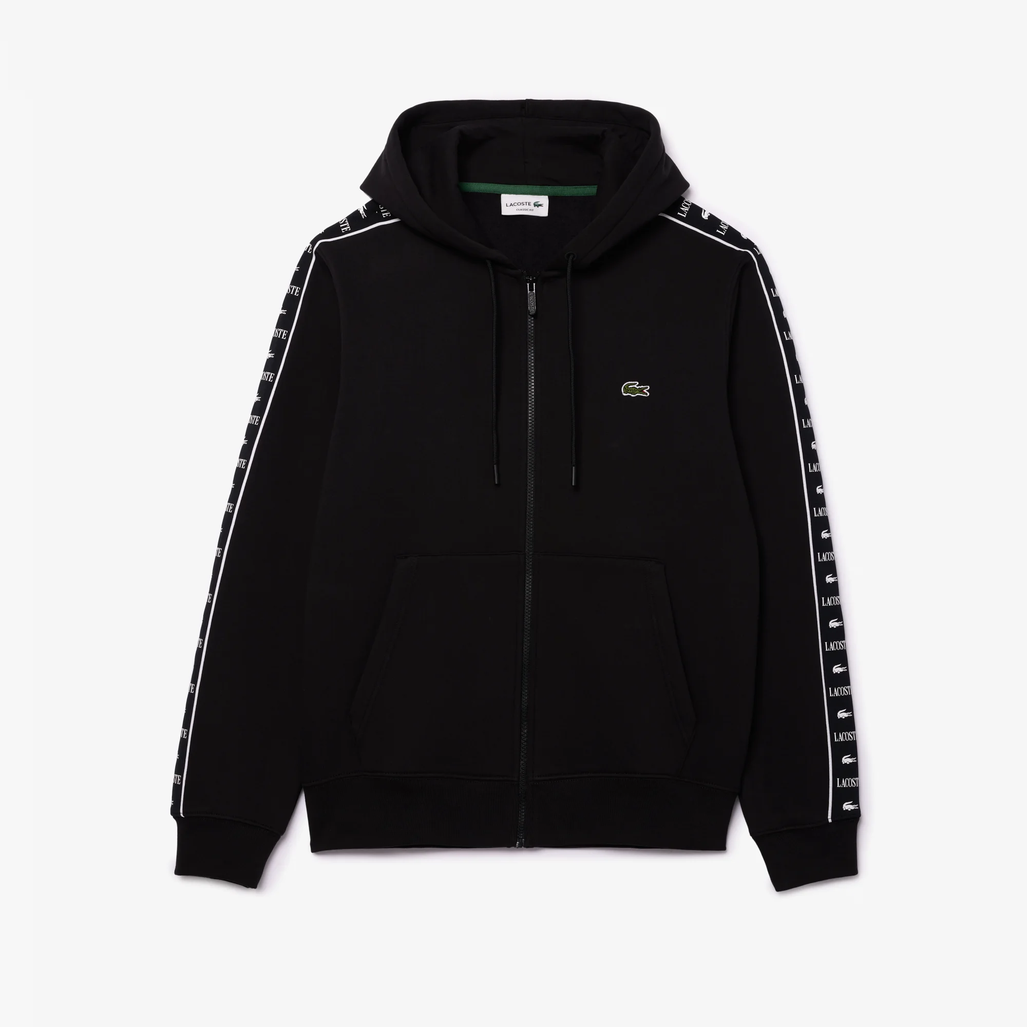 Logo Stripe Zip Up Hoodie