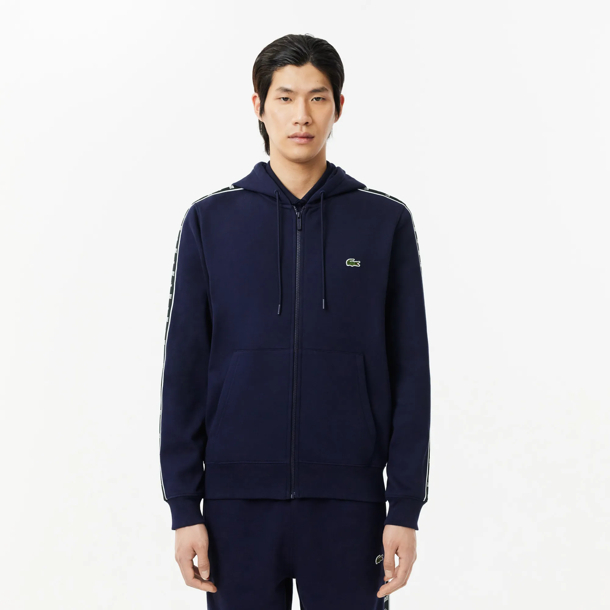Lacoste men's zip up hoodie sale