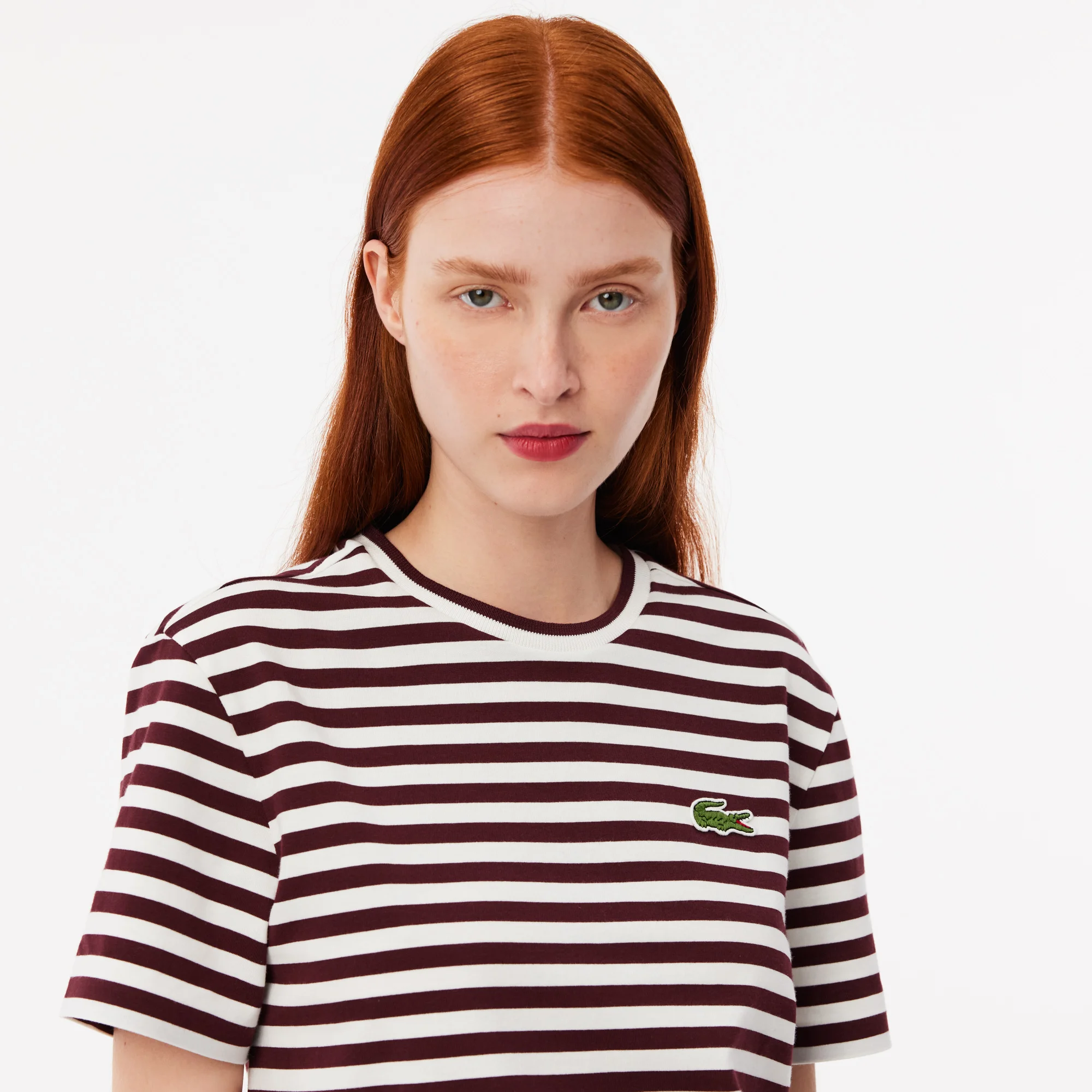 Loose Fit Striped Cotton T shirt