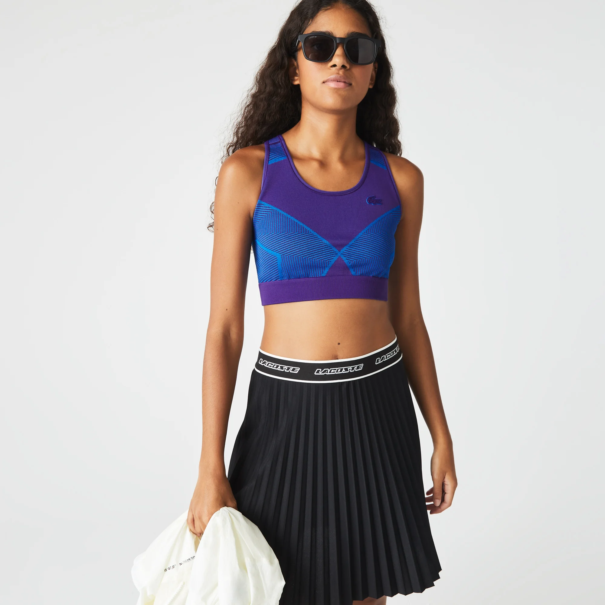 Lilac Seamless Contrast Side Sports Bra