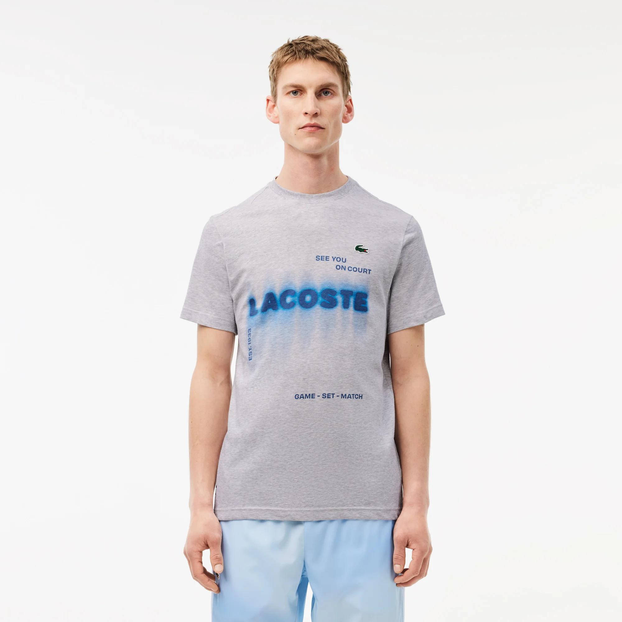 Lacoste shorts and t shirt set hot sale
